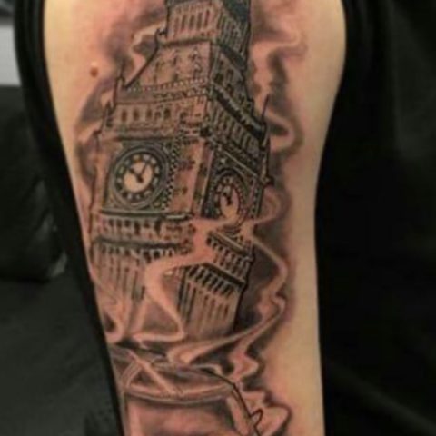 london tattoo, landmark tattoo, big Ben tattoo, mini tattoo, tattoo studio