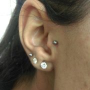 pinky piercings, lobe piercing, daith piercing