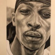 Natasha Jackson, Jme portrait drawing graphite commission a3 realism grime london
