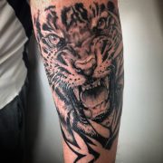 Natasha Jackson, tiger tattoo, portrait tattoo artist, tattoos essex, Barkingside , black and grey portraits, black and grey realism